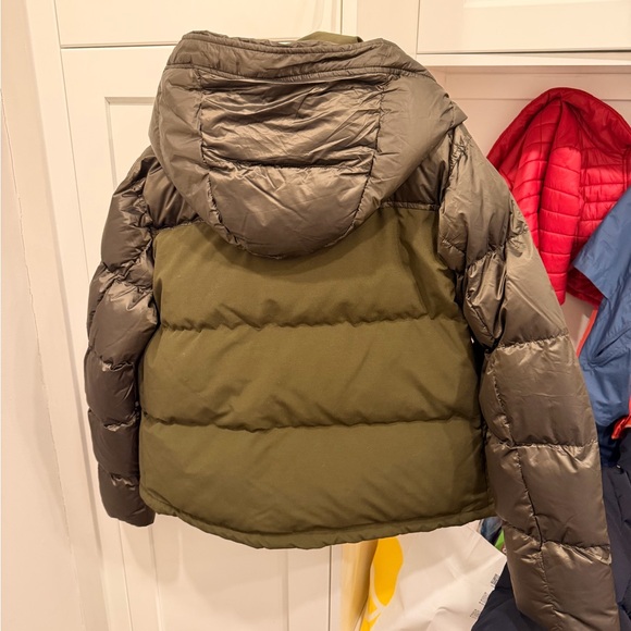 $715 NWT The Kooples XSport two tone Olive Green Puffer Jacket women’s size 1 - Picture 2 of 4